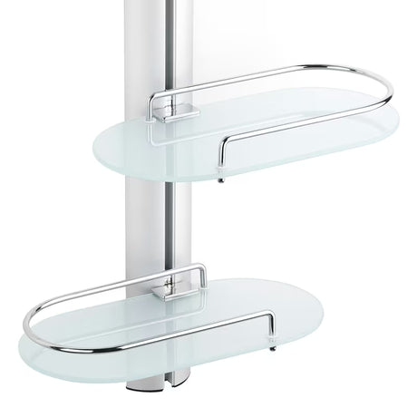 Kromirana kupaonska polica s četiri podesive police za kozmetiku