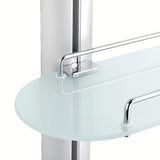 Kromirana kupaonska polica s četiri podesive police za kozmetiku