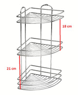 Kromirana zidna polica s tri razine za kupaonicu pro za odlaganje kozmetike
