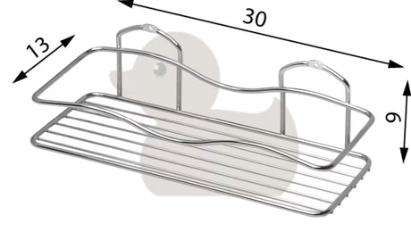 Elegantna kromirana zidna polica za kupaonicu pro za odlaganje kozmetike