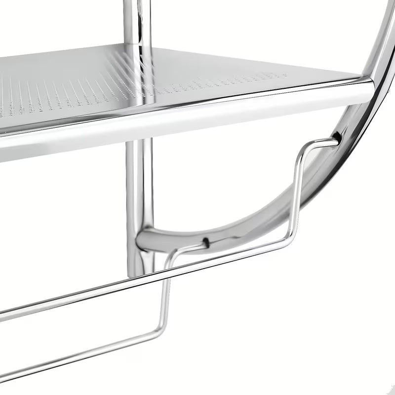 SIKO Multi zidna lučna polica s dozatorom, dvije razine i držač za ručnike u kromiranoj izvedbi.