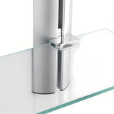 Kromirana zidna kupaonska polica Multi Chrome s tri razine i četvrtastim dizajnom