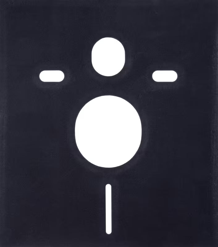 Antracitna zvučnoizolacijska podloška za zid između viseća WC školjka i obloge