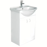 Multi Pro ormarić s keramičkim umivaonikom u bijeloj boji s kromiranim ručkicama