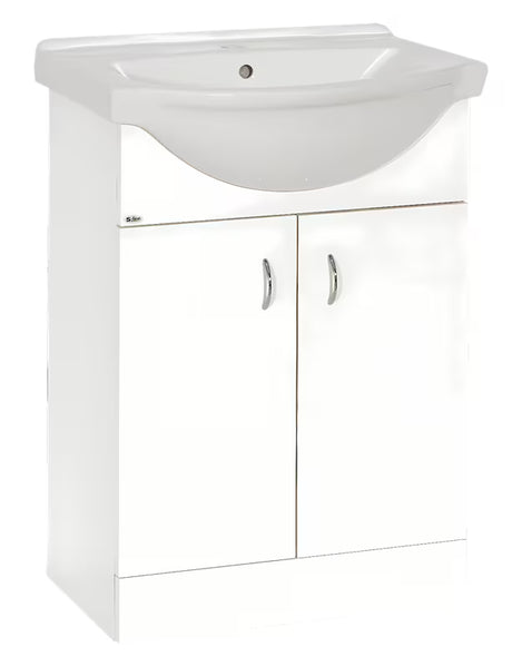 Bijela ormarić s umivaonikom Multi Pro 61x50x85 cm s lakiranim bočnim i prednjim plohama