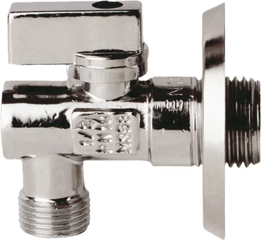 Kromirani kutni ventil s integriranim filtrom pro priključak miješalice za umivaonik ili WC školjke