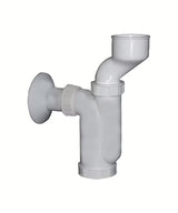 Bijeli pisoarski sifon Slovarm Multi uključujući manžetu i odvodnu cijev 40 mm.