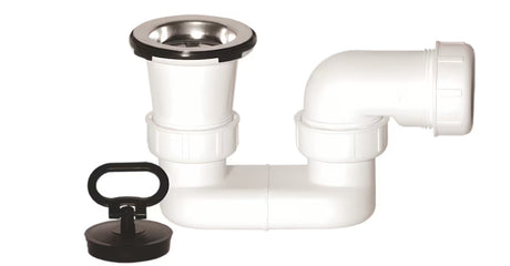 Kromirani sifon Multi ke za tuš kadu s čepom