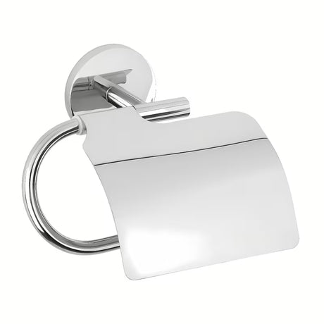 Kromirani držač toaletnog papira s poklopcem Multi Simple u jednostavnom bezvremenskom dizajnu.