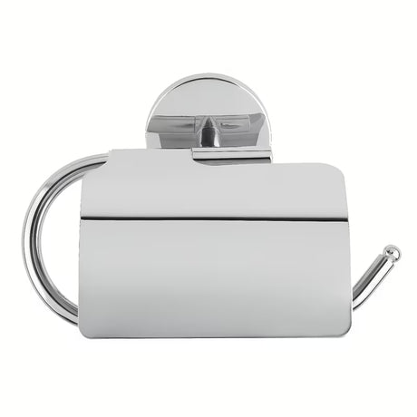 Kromirani držač toaletnog papira s poklopcem Multi Simple u jednostavnom bezvremenskom dizajnu.