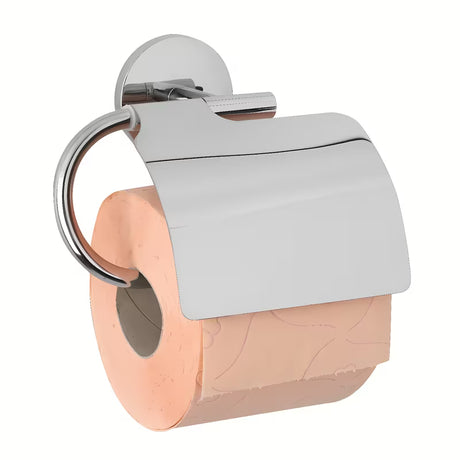 Kromirani držač toaletnog papira s poklopcem Multi Simple jednostavnog, bezvremenskog dizajna.