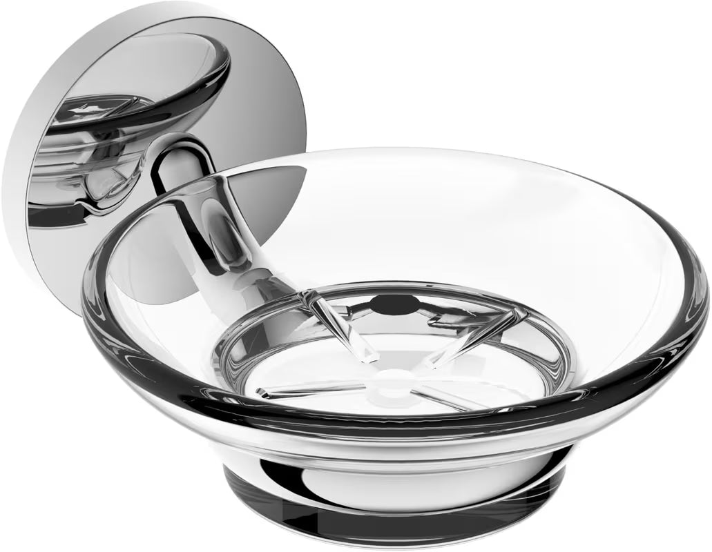 Elegantni posuda za sapun Multi Simple u izvedbi chrome od mesinga, cinka i stakla.