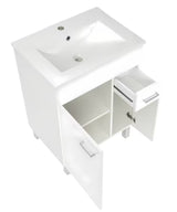 Bijeli ormarić s keramičkim umivaonikom Multi s ladicom, vratima i policom