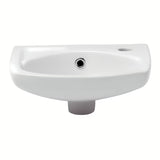 Bijeli keramički mali umivaonik Multi 35x28 cm s otvorom za pro slavinu desno