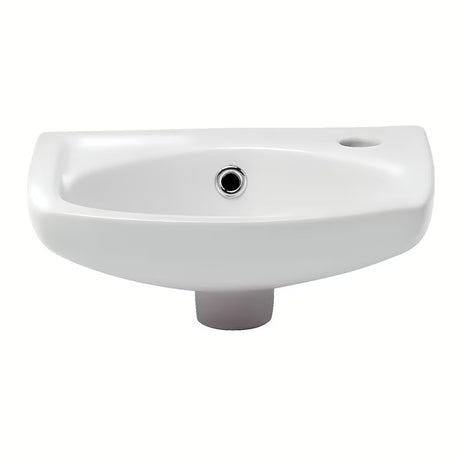 Bijeli keramički mali umivaonik Multi 35x28 cm s otvorom za pro slavinu desno