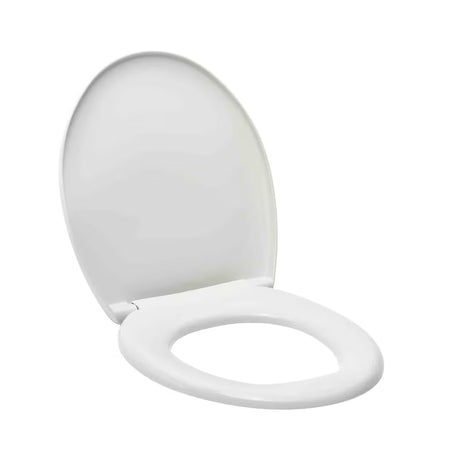 Bijela WC daska Multi Universal od termoplasta s plastičnim šarkama i skrivenim pričvršćenjem.