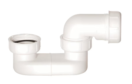 Bijeli sifon za kadu SIKO Multi 6/4x40 mm-B s maticama za preljevno‑ispusne setove za kadu