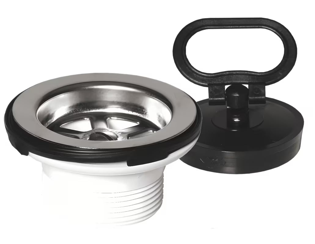 Kromirani odvod za sudoper Multi 6/4 s čepom