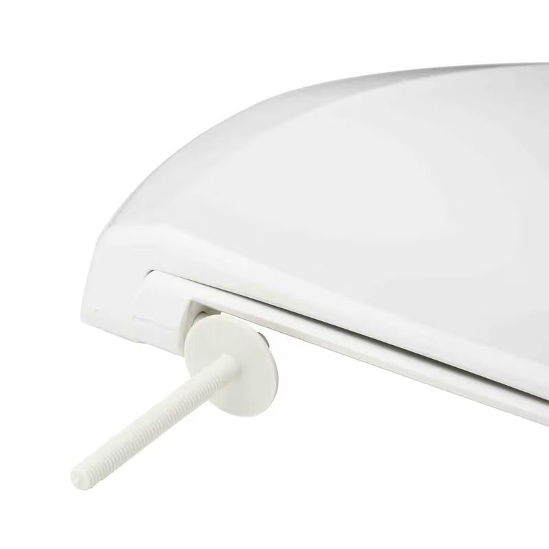 Bijela WC daska Multi Unisetplus od duroplasta s antibakterijskom obradom i plastičnim šarkama sa skrivenim pričvršćenjem.