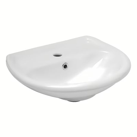 Bijeli viseće keramički umivaonik Multi 50 x 39,5 cm s otvorom pro za slavinu u sredini