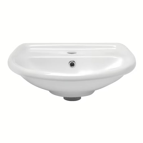 Bijeli viseće keramički umivaonik Multi 50 x 39,5 cm s otvorom pro za slavinu u sredini