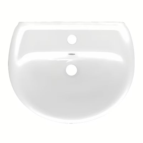 Bijeli viseće keramički umivaonik Multi 50 x 39,5 cm s otvorom pro za slavinu u sredini