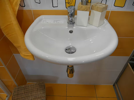 Bijeli viseće keramički umivaonik Multi 50 x 39,5 cm s otvorom pro za slavinu u sredini