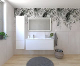 Viseća kupaonski set Naturel Ancona u bijelom dekoru s dvostrukim umivaonikom i LED ogledalom