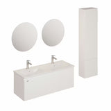 Viseća kupaonski set Naturel Ancona s bijelim keramičkim dvostrukim umivaonikom