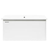 Viseća kupaonski ormarić Naturel Ancona s keramičkim umivaonikom u bijelom sjajnom finišu