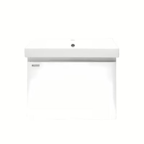 Viseća kupaonski ormarić s keramičkim umivaonikom Naturel Ancona u bijeloj boji sa sjajnom površinom