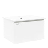 Viseća kupaonski ormarić s keramičkim umivaonikom Naturel Ancona u sjajno bijelom dekoru