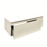 Viseća kupaonski ormarić s umivaonikom Naturel Austen 120x35x52 cm u mat bež boji