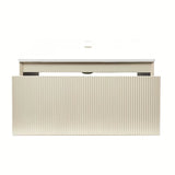 Mat bež viseća ormarić s umivaonikom Naturel Austen 80x35x52 cm s umivaonikom od lijevanog mramora.