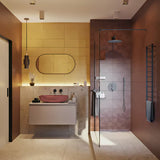 Ovalno ogledalo Naturel B-Way 40x80 cm u crnoj boji