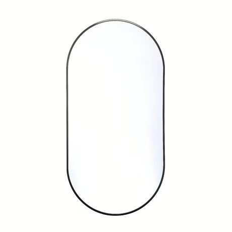 Ovalno ogledalo Naturel B-Way 40x80 cm u crnoj boji