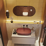 Ovalno ogledalo Naturel B-Way 40x80 cm u crnoj boji