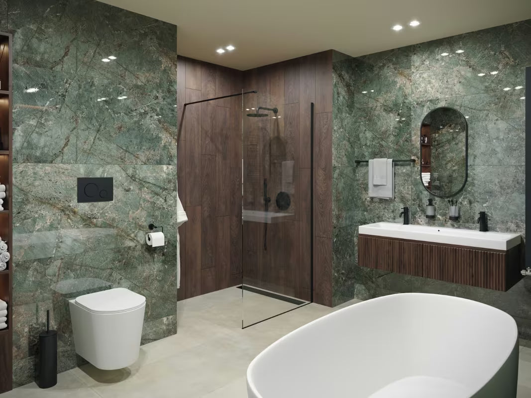 Ovalno ogledalo Naturel B-Way 40x80 cm u crnoj boji