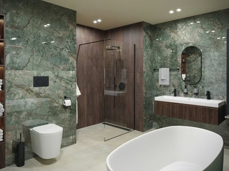 Ovalno ogledalo Naturel B-Way 40x80 cm u crnoj boji