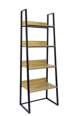 Stojeći regal Naturel Blackframe s crnim metalnim okvirom i MDF pločom u dekoru javora.