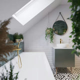 Viseća ormarić ispod umivaonika Naturel Boho 60 cm u mat sivo-zelenoj boji s otvaranjem PushOpen.