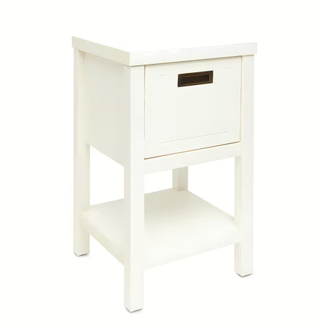 Bijeli stojeći kupaonski ormarić Naturel Country od masivne smreke s četkanom površinom