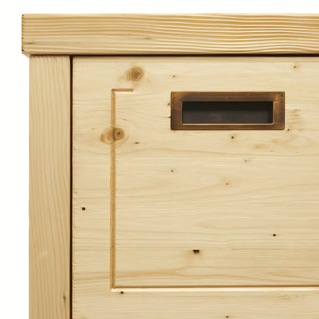 Smeđi stojeći kupaonski ormarić Naturel Country od masivne smreke s četkanom površinom i vratima