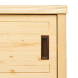 Smeđi stojeći kupaonski ormarić Naturel Country od masivnog smrekovog drva s četkanom površinom.