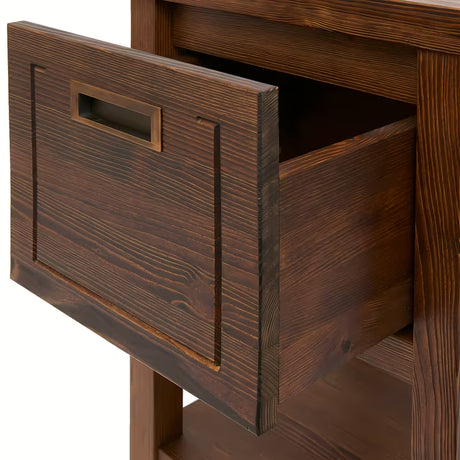 Kupaonski ormarić Naturel Country 40x40x72,5 cm od masivnog drva u nijansi palisandra