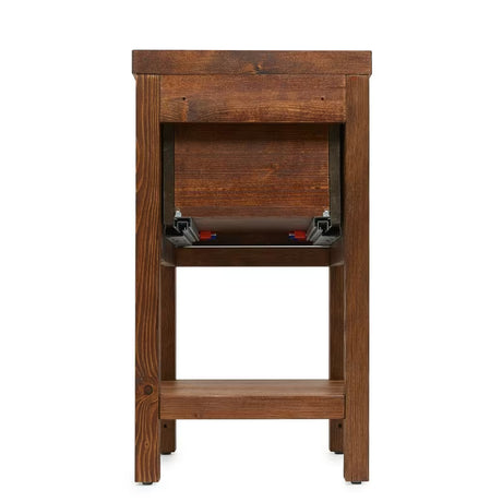 Kupaonski ormarić Naturel Country 40x40x72,5 cm od masivnog drva u nijansi palisandra.