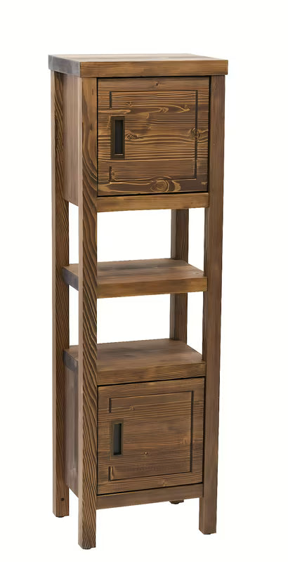 Naturel Country visoka kupaonski ormarić od masivnog drva u nijansi palisander