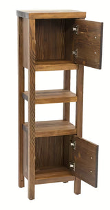 Naturel Country visoka kupaonski ormarić od masivnog drva u nijansi palisander