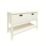 Bijela stojeći ormarić ispod umivaonika Naturel Country 90x51x72,5 cm od masivne smrekovine s velikom ladicom