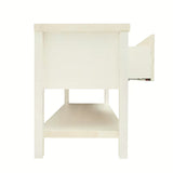 Bijela stojeći ormarić ispod umivaonika Naturel Country 90x51x72,5 cm od masivne smrekovine s velikom ladicom